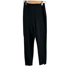ARITZIA Babaton Black Cigarette Style Split Hem Crepe Pants US 00